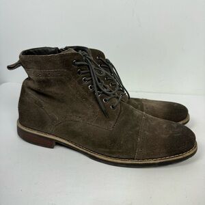 Hawker Rye Suede Brown Lace Up Chelsea Moto Boots Casual